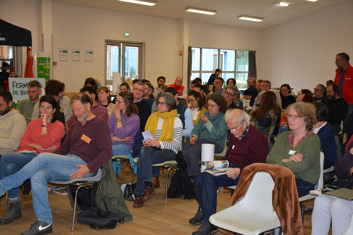 Un grouoe de personnes dans une salle - Illustration La bio mise sur la santé
