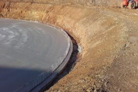 Construction d'une fosse à lisier