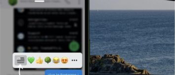 Un écran de téléphone avec une application de messagerie sécurisée qui permet de réagir aux messages avec le drapeau breton