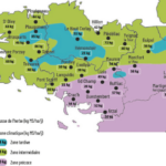 carte de la pousse de l'herbe en bretagne du 14 au 20 avril 2026