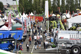Vue sur le parc d'exposition extérieur du Space