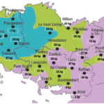 carte de la pousse de l'herbe en bretagne du 2 au 8 juin 2026