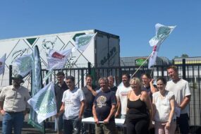 Des manifestants syndicaux