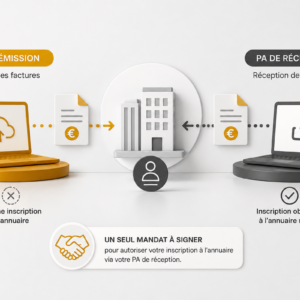Infographie du fonctionnement de la facturation électronique