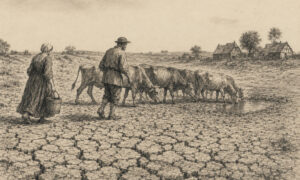 vue artistique de la sécheresse de 1540