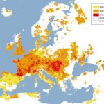carte d'Europe indiquant les zones les plus affectées par la sécheresse