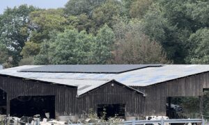 Panneaux solaire sur une étable