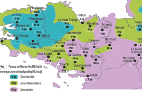 carte de la pousse de l'herbe en bretagne du 22 au 28 septembre 2026